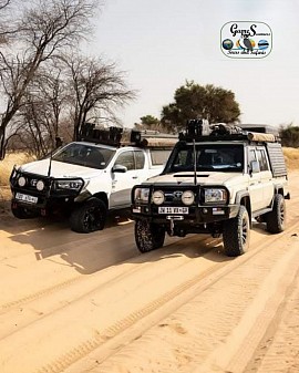 Entrance of the Central Kalahari Game Reserve more days to be spent in there camping in various places