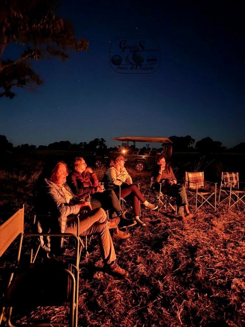 After dinner round fire, freshen up daily activities