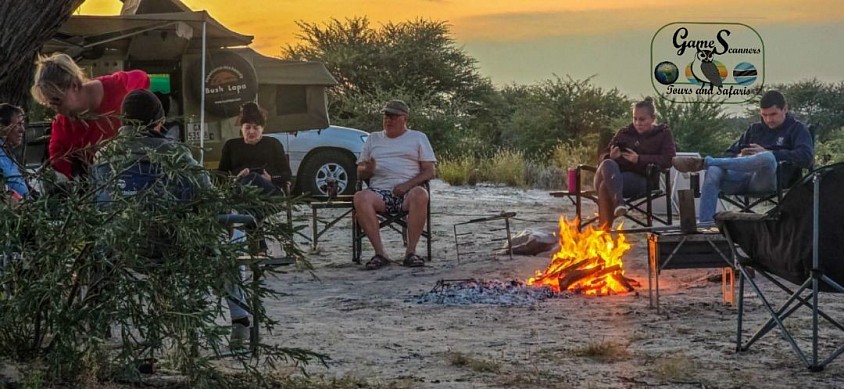 Sunrise round fire,packing up to the next destination