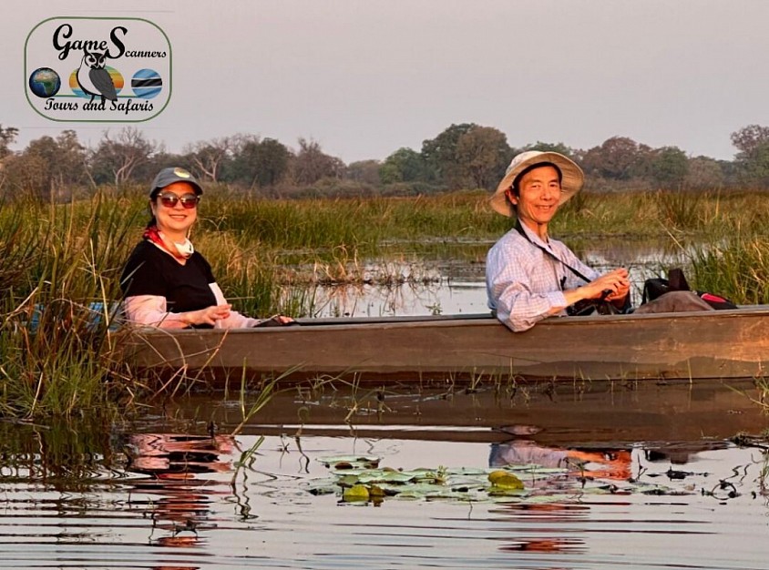 Dugout canoe(mokoro) within the Boro channel